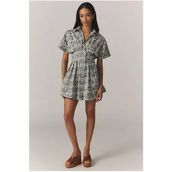 Anthropologie The Tobie Mini Shirt Dress by Exquise - Picture 2 of 7